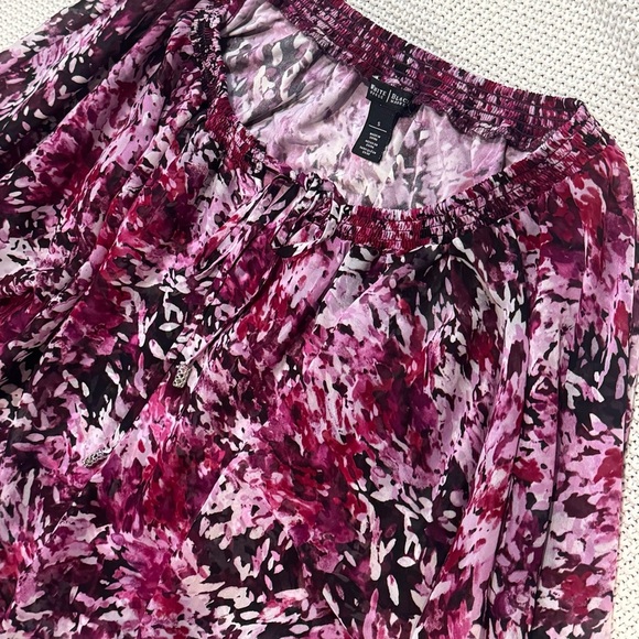 White House Black Market Multicolor Floral Blouse - Picture 5 of 7